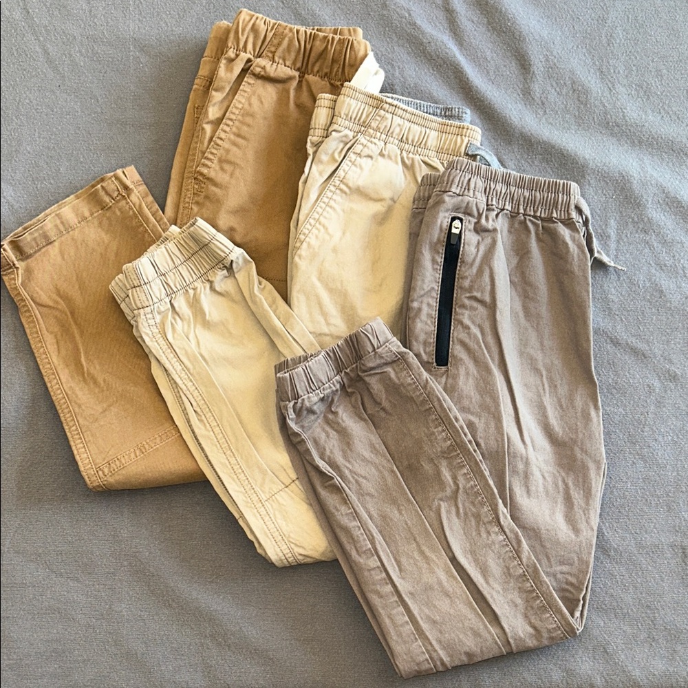 Lot of 3 - Carter's, OshKosh & Cat Jack Kids Casual Bottoms - Tan and Gray